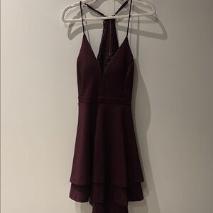 Le Château Burgundy Sleeveless Dress
